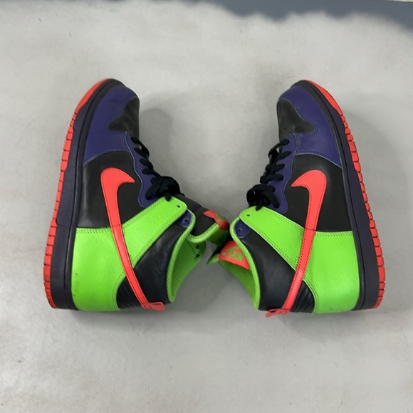 309432-081 Nike Dunk High Bling Pack 2006 VTG Black Green Purple M7 W8.5 - Picture 6 of 9